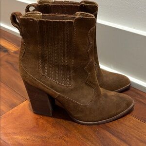 Dolce Vita Dark Brown Suede Ankle Booties